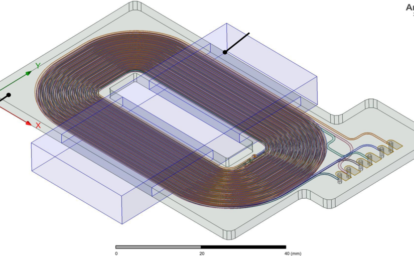 Planar Transformer Capacitance Extraction using Ansys Maxwell A-phi Solver