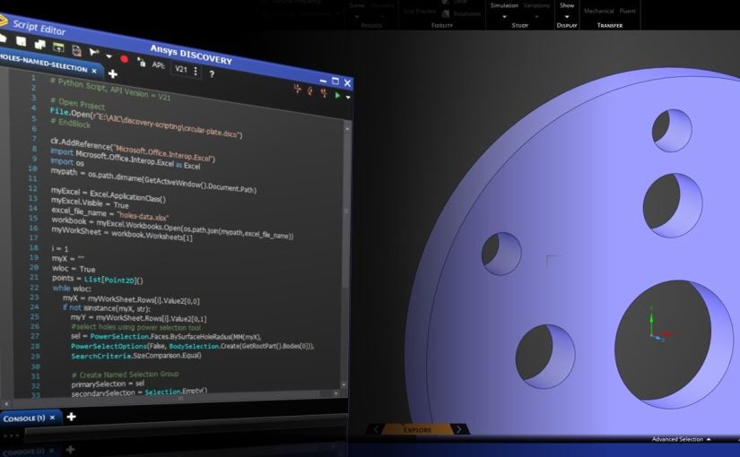 Scripting in Ansys Discovery Modeling