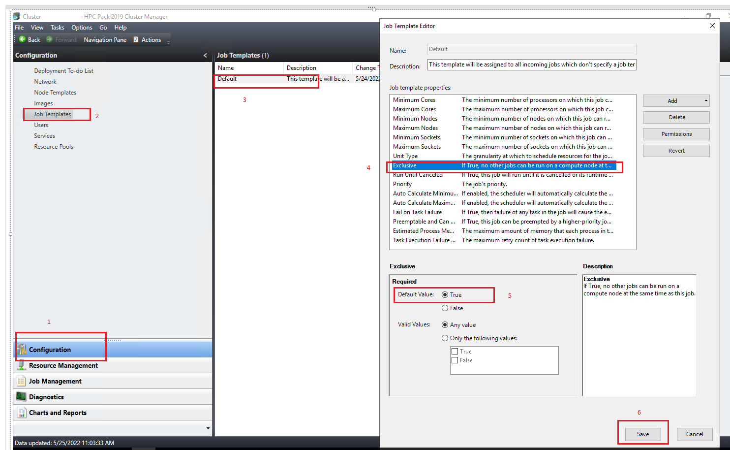 HPC Setting for Exclusive Mode
