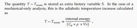 Temperature Rise Formula in the Johnson-Cook Material Model (MAT015)