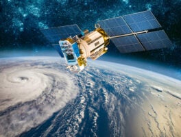 Space,Satellite,Monitoring,From,Earth,Orbit,Weather,From,Space,,Hurricane,