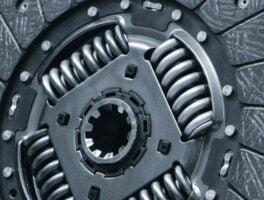 Dark,Blue,Car,Clutch,Disc,With,Pressure,Springs,Close-up,,Service